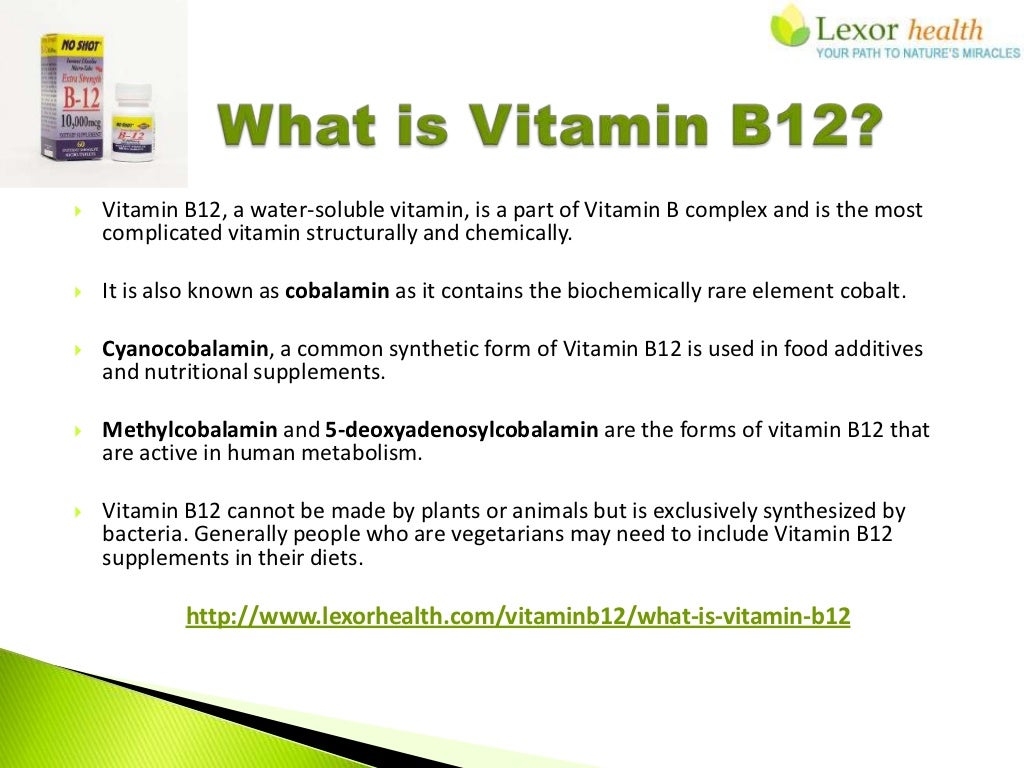 Vitamin B12 Cyanocobalamin Supplements Lexor Health
