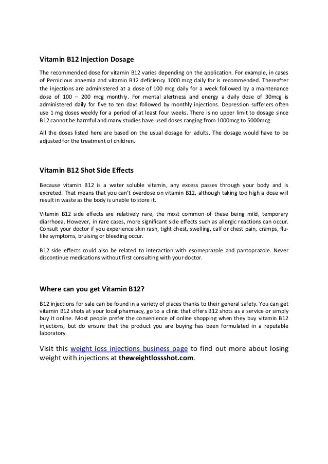 Vitamin B12 Side Effects Stomach