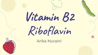 Vitamin B2
Riboflavin
Arika Nuraini
 