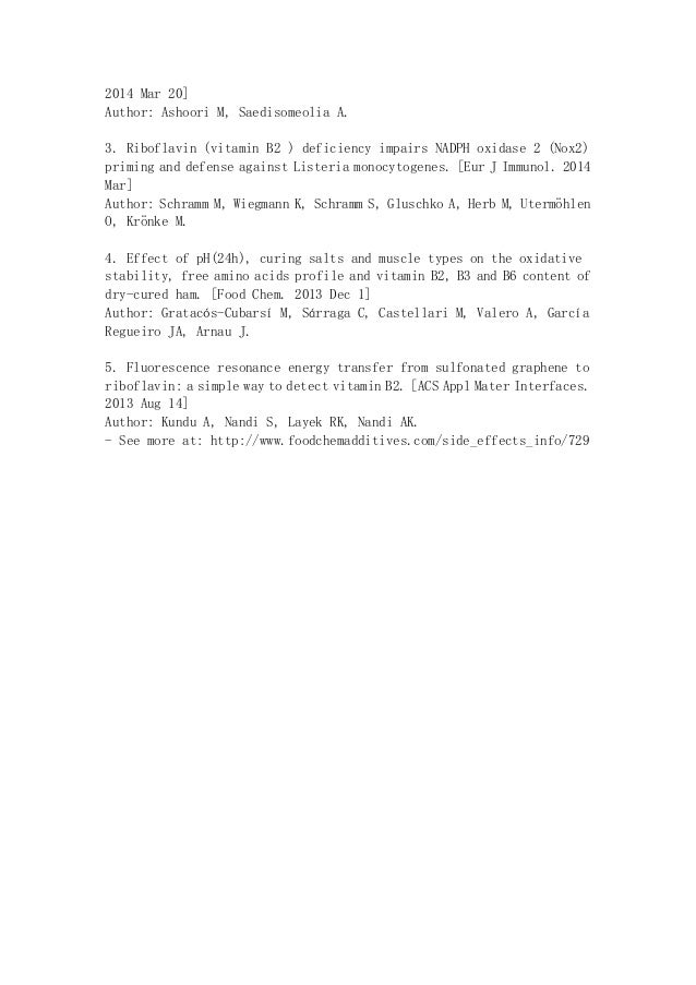 Vitamin b2 side effects