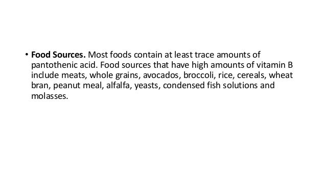 What Foods Contain Pantothenic Acid What Foods Contain Pantothenic Acid