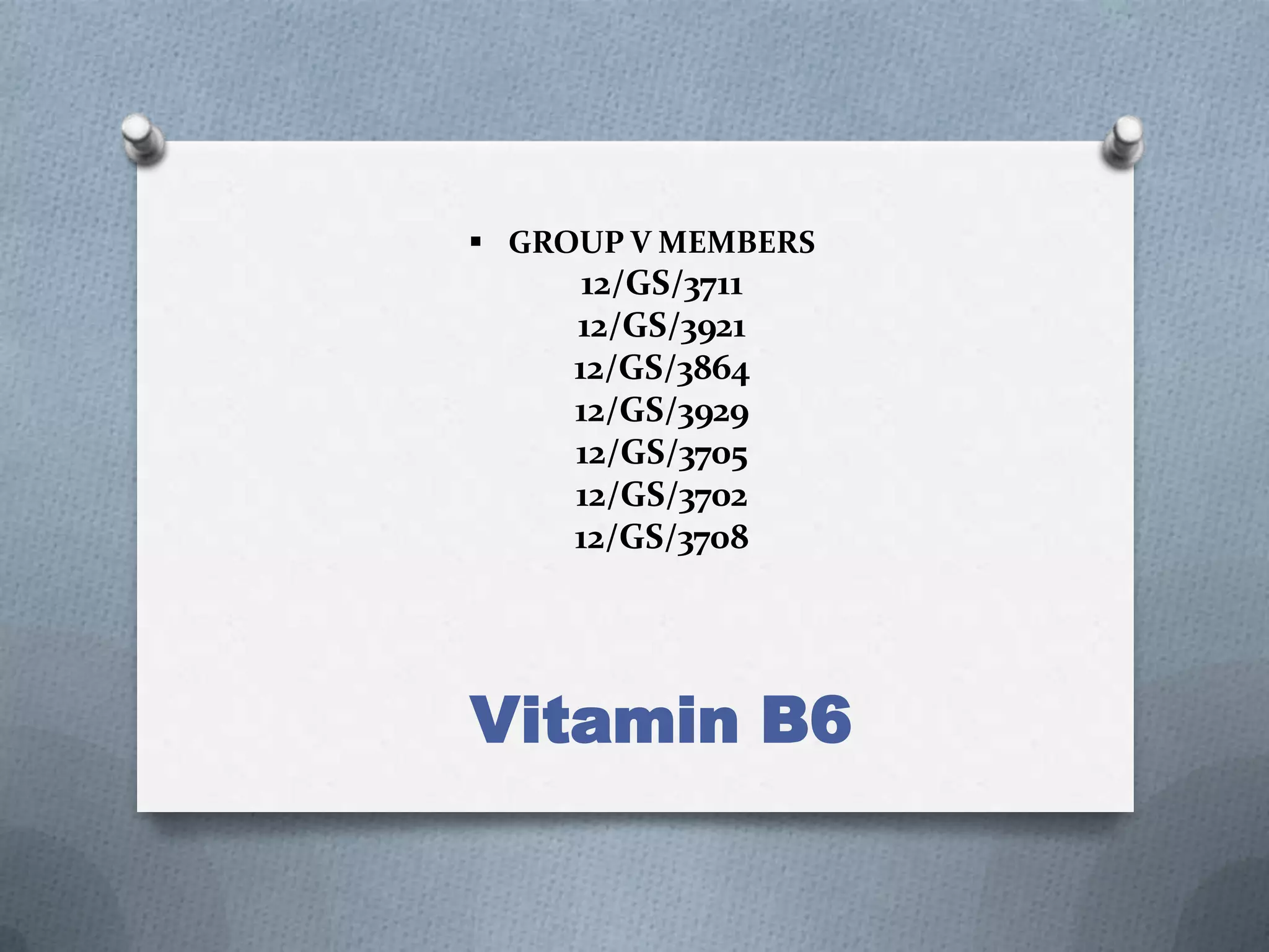 Vitamin b6 PPT