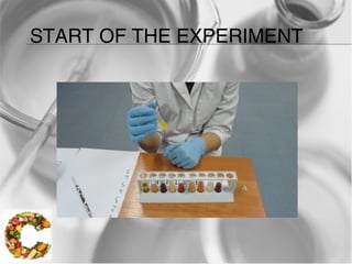 START OF THE EXPERIMENT 
 