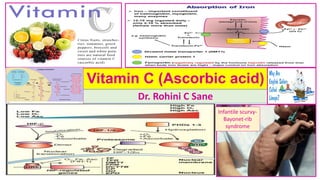 Vitamin C (Ascorbic acid)
Dr. Rohini C Sane
Infantile scurvy-
Bayonet-rib
syndrome
 