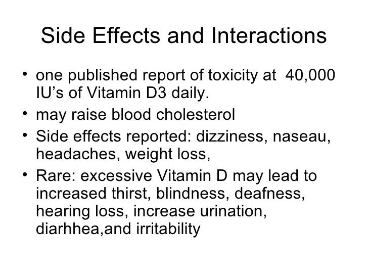 Vitamin D Calcitriol Side Effects