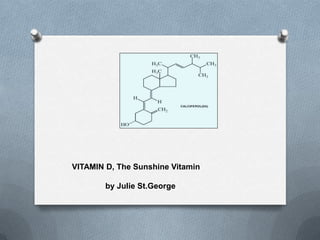 VITAMIN D, The Sunshine Vitamin

        by Julie St.George
 
