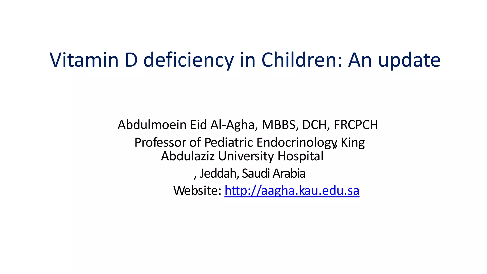 Vitamin D deficiency in children PPT