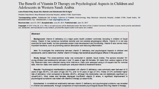 Vitamin D deficiency in children | PDF