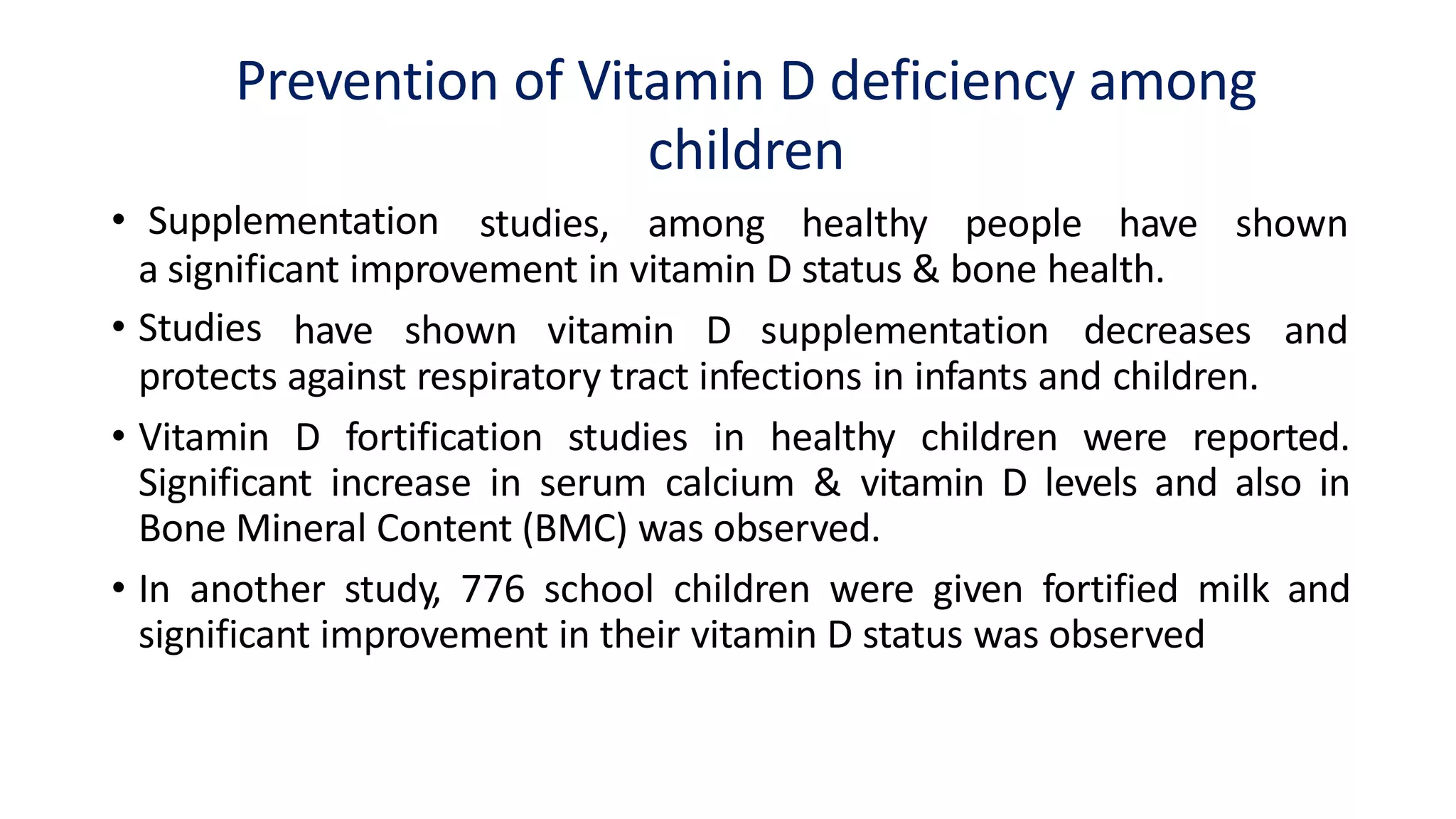 Vitamin d deficiency in children | PDF