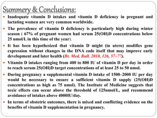 Vitamin D in Pregnancy & Lactation by Prof A Elbareg | PDF