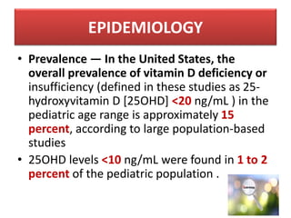 Vitamin d insufficiency and deficiency in children and adolescents | PPTX