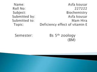 Semester: Bs 5th zoology
(BM)
 