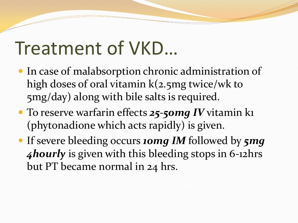 Vitamin k deficiency