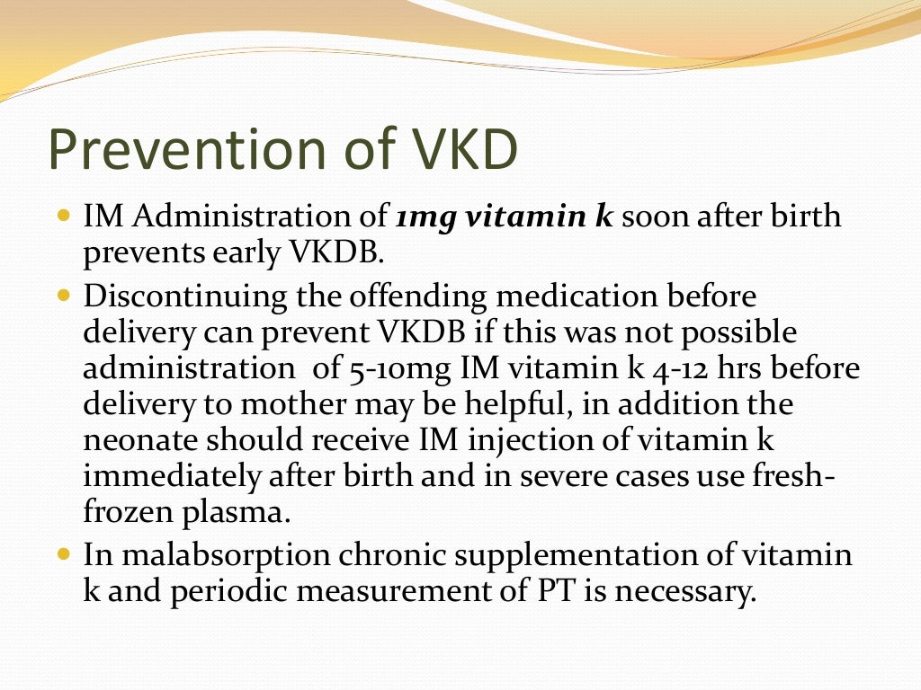 Vitamin k deficiency