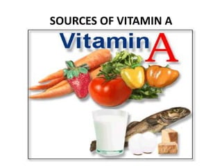SOURCES OF VITAMIN A 
 