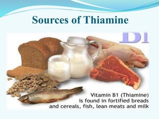 Sources of Thiamine
 