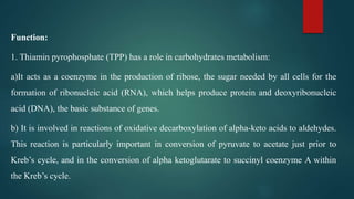 Tpp Function Vitamins | PPTX