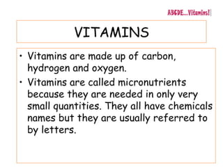 vitamins-and-minerals - Biochemistry notes