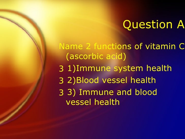 Vitamins Quiz