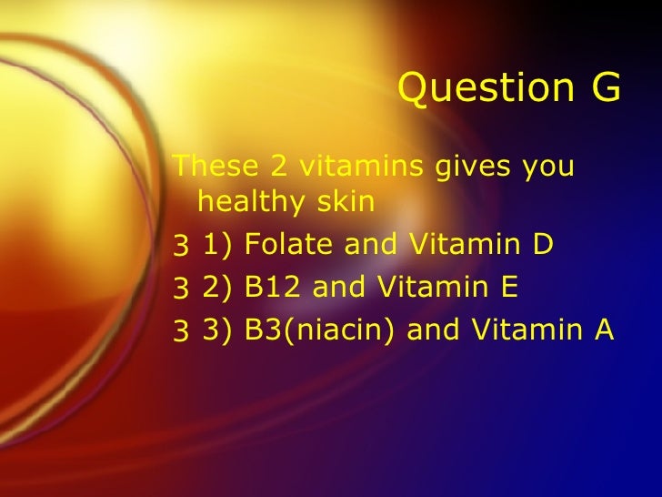 Vitamins Quiz