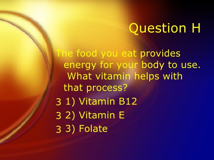 Vitamins Quiz