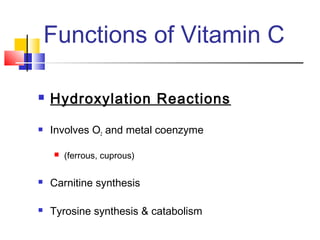 Vitamins (fat and water soluble) Slide 99
