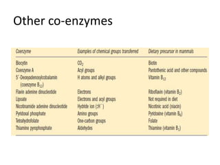Other co-enzymes
 