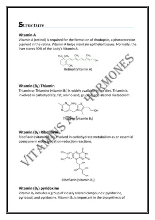 Chemistry investigatory project 2k18 (12th isc): Vitamins and hormones ...
