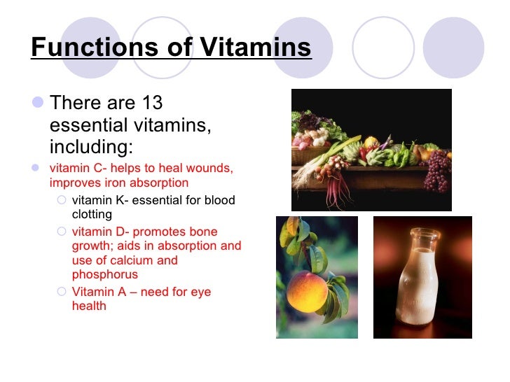 Vitamins and minerals