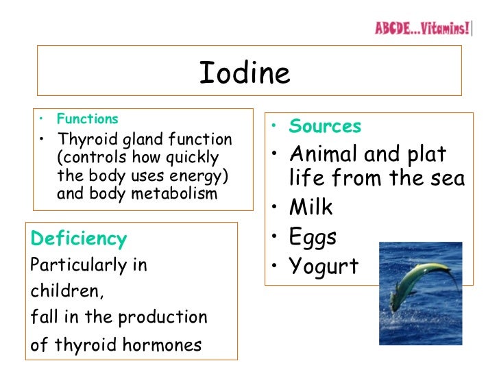 Vitamins and minerals