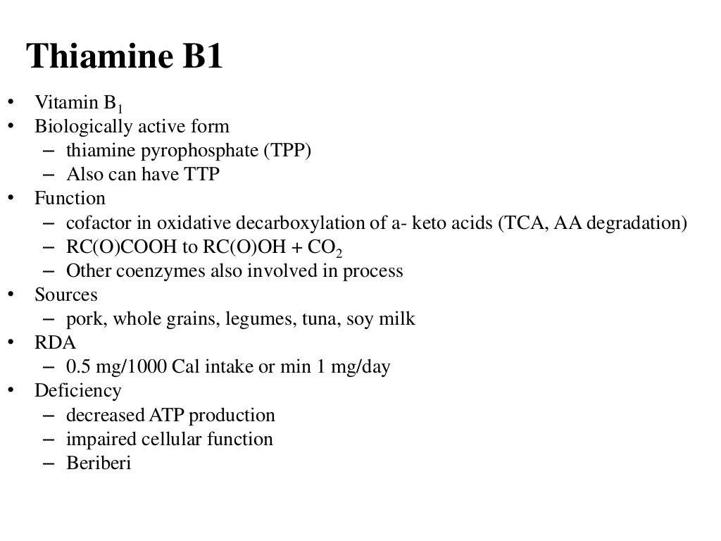 Vitamins B complex