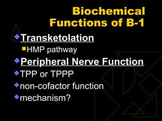 Tpp Function Vitamins | PPT
