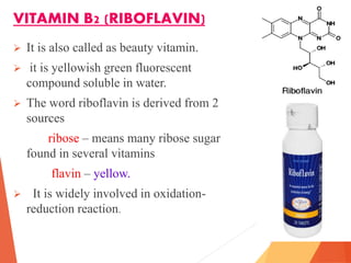 M/A OF RIBOFLAVIN
 Vitamin B6 is the collective term for a group of three
related compounds, pyridoxine (PN), pyridoxal (...