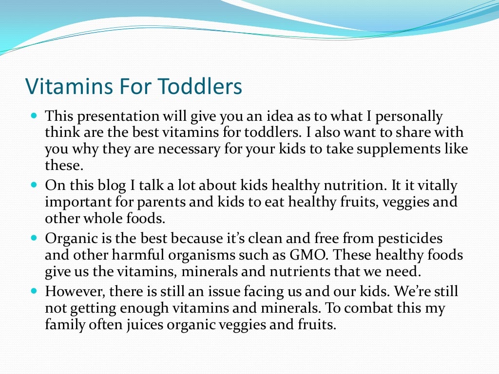 Vitamins For Toddlers