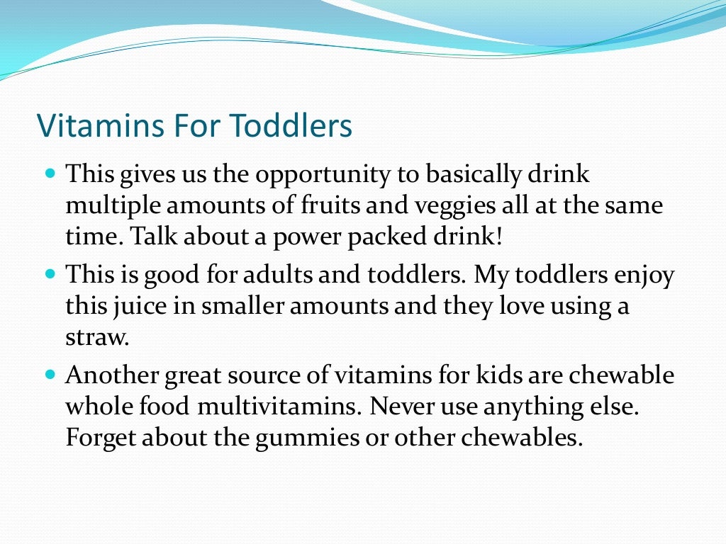 Vitamins For Toddlers