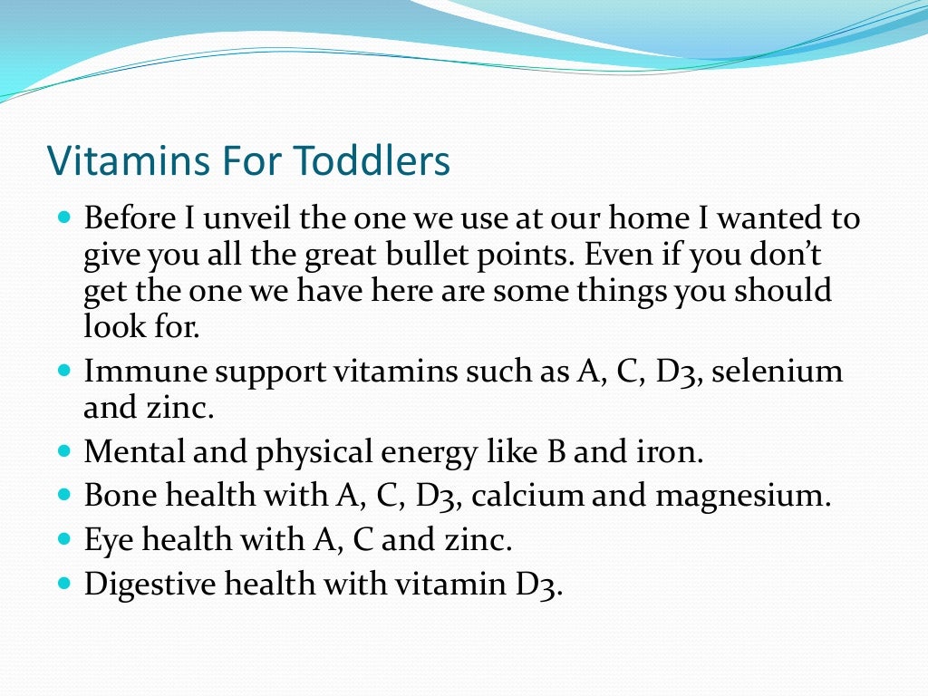 Vitamins For Toddlers