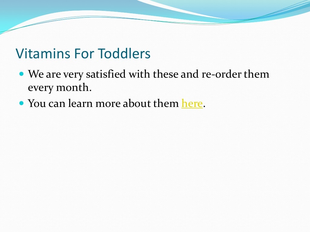 Vitamins For Toddlers