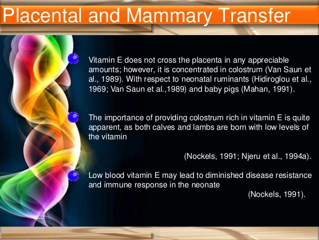 Vitamins in animals