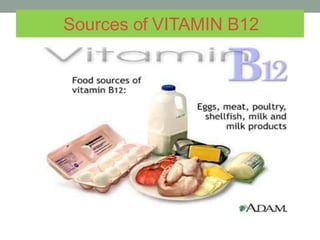 Sources of VITAMIN B12
 