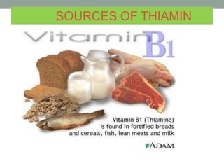 SOURCES OF THIAMIN
 