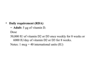 D2 Rda Vitamins are the micronutrients which are required for our body. | PPTX