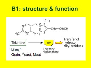7
THIAMINE (VIT B1)
It is also called Anti Beri-Beri factor, Anti
Neuritic factor.
It is colorless basic organic compoun...