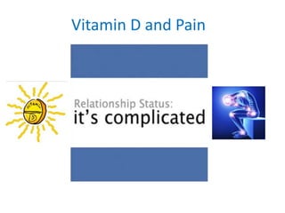 Vitamin D and Pain
 