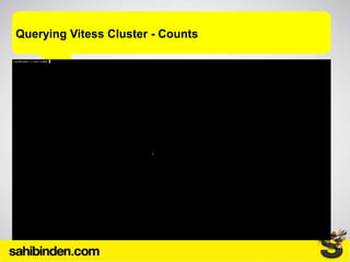 Querying Vitess Cluster - Counts
 