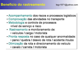 Benefício do rastreamento 