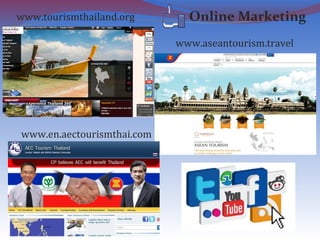 Online Marketing
www.en.aectourismthai.com
www.tourismthailand.org
www.aseantourism.travel
 