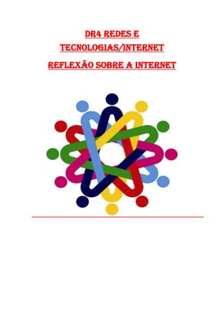 Dr4 Redes e tecnologias/internet<br />Reflexão sobre a internet<br />Índice<br />A Origem da Internet<br /> A Internet no Brasil <br />O Perigo <br />Para Que Serve?<br />Redes sociais/ o que são?<br />Possibilidade de relacionar-se com pessoas com os mesmos interesses (relacional) –<br />Empenho para solucionar os problemas do grupo (institucional)<br />Diferença entre o real e o virtual<br />Malcolm Coulthard Especialista em linguística forense<br />Bibliografia <br />Conclusão <br />A Origem da Internet <br />A Internet originou-se da Arpanet, a primeira rede nacional de computadores criada em 1969 pelo Departamento de Defesa do EUA para garantir a segurança em caso de acidente nas comunicações. Esta rede privada era destinada a interligar os computadores dos centros de pesquisa, universidades e instituições militares americanas, permitindo o compartilhamento de recursos entre os pesquisadores que trabalhavam com projectos estratégico-militares. <br />Em 1972 o governo americano decidiu mostrar o projecto pioneiro à sociedade, e a ideia expandiu-se entre as universidades americanas, interessadas em desenvolver trabalhos cooperativos. Para interligar os diferentes computadores dos centros de pesquisa, em 1980 a Internet adoptou o protocolo aberto TCP/IP para conectar sistemas heterogéneos, ampliando a dimensão da rede, que passou a falar com equipamentos de diferentes portes, como micros, workstations, mainframes e super computadores.<br />Apenas em 1983, com a separação entre as aplicações para as áreas civil e militar, surgiu definitivamente o nome Internet. Três anos depois, a National Science Foundation criou uma ligação de alta velocidade com seu centro de super computadores e passou a promover a disseminação das informações científicas. Naquela época, o governo americano decidiu financiar a formação de redes regionais em todo o país - uma infra-estrutura com circuitos dedicados e multiplexadores do tipo T1, a 2 Mbps -, o que acabou constituindo aNSFnet como uma via expressa para mandar mensagens e arquivos por todo o país. Essa rede, por sua vez, é conectada a outras redes comerciais e públicas que configuram a rede Internet, hoje o principal alicerce das comunicações entre os computadores mundiais. <br />Com o crescimento da Internet e sua expansão devido a utilização do TCP/IP, outras redes perdem sua força. É o caso da Bitnet, voltada para a comunicação entre sistemas de grande porte, da CS Net, usada pelo pessoal da computação científica e da UUCP, que trabalha em ambiente Unix com linhas dedicadas. <br />A Internet no Brasil<br />O Brasil tem 50.000 pioneiros ligados à Internet. O interesse pela Internet no país ultrapassou os limites académicos e chegou a todos utilizadores de micros. A demanda é tanta que a Embratel decidiu oferecer, a partir de Dezembro de 94, acesso comercial à maior rede de informações do mundo. <br />A empresa criou um serviço que dará a seus clientes acesso on-line as bases de dados de todo o mundo, com informações de interesse geral como desportos, eventos, espectáculos, previsão meteorológica e sinopses de periódicos. O serviço permitirá também a realização de conferências electrónicas. <br />O serviço vai navegar inicialmente pela Renpac e peloSTM-400 e poderá ser acessado também por grandes corporações quanto pelo usuário de apenas um micro pessoal. O acesso será transparente para usuários do STM-400, explica o coordenador do projecto, Hélio Dalgegan, assessor da presidência da Embratel. A empresa vai adoptar o correio electrónico da Internet e já está convertendo o protocolo <br />SMTP, que permitirá acesso directo à rede mundial. quot;
O processo comercial muitas  vezes envolve valores e dados comerciais que são confidenciais e, por ser muito aberta, a rede não oferece nenhuma garantia de confidencialidade e codificação de dadosquot;
. <br />O Perigo<br />Vendo o sucesso da Internet, a Embratel assume o comando das ligações <br />de brasileiros com a rede. <br />Era Dezembro de 1994, mudanças a vista. A primeira, o governo americano privatizava o último tronco de fibrasóticas de alta velocidade da Internet que ainda mantinha em seu poder. A segunda, a estatal brasileira Embratel anunciava a fase de testes do primeiro serviço nacional de acesso a Internet. <br />O poder público americano lançou as bases de comunicação da rede, financiou-a nos primeiros anos e subsidiou a sua manutenção até o ano passado. Quando concluiu que poderia andar sozinha, sem a mão pesada do governo, Washington desligou-se da Internet. Já o governo brasileiro como tudo o que faz, fez novamente o contrário. A Embratel deu as costas para a Internet em seus primeiros anos, deixando que os poucos utilizadores brasileiros, principalmente universidades e institutos de pesquisa tomassem a iniciativa de contratar suas conexões no exterior. Agora a rede começa a ter viabilidade, a Embratel anuncia que está no negócio sozinha. A conexão é monopólio da Embratel. <br />Anunciado na véspera de Natal, a conexão da Embratel foi apresentada ao distinto público como um presente, uma dádiva de técnicos dedicados que venceram mais uma barreira para oferecer aos brasileiros um serviço de primeiro mundo. Falso, triste e caro. Falso porque as conexões são simples e já deveriam ter sido feitas há muito tempo. Triste por que a Internet é por natureza uma entidade aberta, democrática, avessa a monopólios e controles. Ela foi concebida pelo governo americano como um recurso em caso de guerra, um sistema que manteria as comunicações no país mesmo que Washington fosse destruída. No Brasil a Internet acaba de tornar-se mais um departamento da Embratel. Caro, o resultado mais temido pelos usuários, porque os custos serão de hotéis cinco estrelas e serviço de pensão. <br />Para Que Serve?<br />Serve para que milhões de pessoas separadas por milhares de quilómetros conversem horas a fio através dos computadores, pagando o preço de uma ligação telefónica local. Serve para consultar um livro ou um documento em 2.000 bibliotecas que podem ter acesso à distância, 24 horas por dia. É melhor ler Guerra e Paz, o romance épico de Tolstoi num livro convencional. Mas que tal quando se trata de levantar informações sobre o próprio Tolstoi ou sobre religiões hindus? Uma consulta dessa não demora mais de meia hora. Centenas de bibliotecas ao redor do mundo podem ser rastreadas automaticamente em busca da informação desejada. A Internet serve também para que as pessoas com interesses comuns, como ecologistas, os médicos ou os fanáticos por desportos, conversem com as suas almas gémeas espalhadas pelo mundo.<br />Serve para que cientistas separados no tempo e no espaço possam trabalhar em projectos comuns, compartilhando uma mesma tela, mas usando teclados diferentes, um deles em Paris e o outro em Nova York. Adeus, telefonemas internacionais a preço de caviar. Adeus, falta de informações só porque se vive numa cidade provinciana. <br />Redes sociais<br />Exemplos de redes sociais<br />Redes sociais o que são?<br />Uma rede social é uma estrutura social composta por pessoas (ou organizações, territórios, etc.) - designadas como nós – que estão conectadas por um ou vários tipos de relações (de amizade, familiares, comerciais, sexuais, etc.), ou que partilham crenças, conhecimento ou prestígio.<br />Estes sistemas funcionam com o primado fundamental da interacção social, ou seja, procura ligar pessoas e proporcionar comunicação entre elas, partindo do princípio que têm a mesma área de interesse.De forma a garantir a educação de base para todos com o objectivo de combater o insucesso escolar apostou-se na criação de redes sociais que não são mais do que redes de comunicação que permitem a partilha de ideias entre pessoas com interesses, objectivos e valores em comum. É uma forma de representação dos relacionamentos afectivos entre as pessoas e grupos com os mesmos interesses.A análise das redes sociais centraliza-se nas relações existentes entre entidades sociais e permite a possibilidade de serem aplicadas ao ensino presencial, à distância e distribuído. As plataformas de e-Learning facilitam a aplicação de práticas pedagógicas mas não fomentam a identificação de redes sociais.<br />No processo ensino-aprendizagem, o mais importante é a forma de ensinar e os percursos que o aluno realiza para a construção do seu conhecimento, o professor aparece como um agente de mudança fundamental uma vez que este tem um papel de animador e dinamizador de novas estratégias que irão permitir melhorar e actualizar os processos de aprendizagem. De modo a aumentar o sucesso escolar, são identificados cenários de aplicação e sugere-se a utilização do Social Network Framework que é um sistema estruturado para a análise de redes sociais.O estudo de redes sociais abrange teorias, modelos e aplicações que são referidas em termos de conceitos ou processos relacionais. Em redes sociais o principal foco de análise está nas relações que existem entre as entidades, em prejuízo dos atributos particulares.O ensino à distância é um modelo educativo que facilita a aprendizagem sem limite de tempo ou espaço uma vez que se pressupõe haver uma separação entre professor e aluno e a utilização das tecnologias como ferramenta essencial. <br />Estas redes mostram os indivíduos enquanto perfis, é possível perceber suas ligações directas (amigos) e indirectas (amigos dos amigos), bem como as organizações sob a forma de comunidades. Além disso, existem ferramentas de interacção variadas, tais como sistemas de fóruns para comunidades, envio de mensagens para cada perfil, envio de mensagens para comunidades, amigos e amigos de amigos.Segundo as nossas pesquisas, quantas mais pessoas aderirem a estas redes, ou melhor quantos mais amigos, mais qualificações se recebe a plataforma. Por este motivo existe um interesse muito grande na popularidade, conseguida através de um número de amigos cada vez maior. Mas nem todos esses amigos são realmente quot;
amigosquot;
 Isso porque é possível acrescentar quem se deseja como amigo sem que exista qualquer tipo de interacção social entre os envolvidos. Basta fazer o pedido e a outra parte aceitar, em uma relação puramente aditiva (exemplo Hi5).Contudo, as redes sociais são utilizadas também por pessoas que lhe pretendem dar um sentido realmente construtivo, académico ou profissional, adequando esta tecnologia às suas necessidades, de forma a criarem uma comunidade com um interesse comum onde se pode destacar os seguintes pontos:<br />Informação - O acesso à informação acontece de forma mais rápida e fácil. É possível obter informações de qualidade e debates interessantes. Tópicos que contêm debates sobre aspectos diversos da temática comum, bem como dicas de artigos e leituras, são habituais e têm grande participação.<br />Possibilidade de relacionar-se com pessoas com os mesmos interesses (relacional) -A maioria das pessoas não se preocupa em dar-se a conhecer ou mesmo de estabelecer relações sociais com desconhecidos, pelo menos se a comunidade for de grandes proporções que diminui a possibilidade de laços mais fortes entre seus associados, mas se a comunidade sentir confiança na rede, pode existir de facto um real relacionamento, mais de objectivos e ideais (profissionais e académicos) que pessoais entre os utilizadores.<br />Empenho para solucionar os problemas do grupo (institucional) – Um outro aspecto interessante da comunidade é o empenho dos membros em construir soluções para as dificuldades da comunidade. Esta ajuda mútua aumenta o nível de confiança entre os membros da instituição e as redes sociais de forma a ampliar a acção colectiva, além de ampliar a cooperação entre todos.Este aspecto pode e deve ser no nosso entender aproveitado e rentabilizado pelas instituições de ensino, de forma a promover a discussão saudável de temas, não só a nível nacional mas também com instituições estrangeiras. Devido ao facto de as redes sociais serem bastante abrangentes podem ser subdivididas em três vertentes:Rede Social Primária - A qual é composta por pessoas por relações estabelecidas durante a vida quotidiana;Rede Social Secundária – Formada por profissionais de instituições públicas e/ou privadas, de modo a fornecer atenção, orientação e informação;Rede Social Intermediária - Constituída por pessoas de uma área especializada, que tem como missão a prevenção e o apoio.<br />Diferença entre o real e o virtualExistem 4 aspectos que diferenciam as redes sociais virtuais das redes sociais reais sendo estes aspectos encontrados somente nas redes virtuais:Persistência – Todas as actividades produzidas online ficam registadas para sempre não podendo ser eliminadas.Pesquisabilidade  – A partir do momento em que a informação é registada tem como inconveniente o facto de poder ser acedida por qualquer pessoa independentemente do espaço temporal.Replicabilidade  – Aquilo que é dito e que os outros dizem online, comentários, fotos que se colocam num site de rede social, deixam de estar sob o nosso controle podendo ser utilizados para fins que não os originais.Audiências Invisíveis – Também denominados como ambientes não mediados aqui não temos forma de saber quem nos poderá ver ou ouvir, e com quem partilhamos a informação.<br />Malcom Coulthard Especialista em linguística forense<br />    Na actualidade começam a ser aproveitadas informações obtidas através das redes sociais para a investigação criminal como é o caso do trabalho desenvolvido por os especialistas Malcolm Coulthard e Tim Grant.<br />Malcolm Coulthard e Tim Grant explicam na Faculdade de Letras da U.Porto, no dia 28 de Maio, como a linguística forense pode apanhar “os maus da fita”.<br />Os elementos linguísticos de prova são já aceites por tribunais de vários países e têm auxiliado na condenação de criminosos, desde raptores a violadores e, mais recentemente, em casos de terrorismo internacional, nomeadamente no Reino Unido. <br />Malcolm Coulthard e Tim Grant têm contribuído, não só para obtenção de provas que condenam criminosos, mas também para ilibar inocentes, alguns deles já condenados à pena de morte. <br />O Professor Malcolm Coulthard é considerado um dos quot;
paisquot;
 da linguística forense e o Dr. Tim Grant é um especialista conceituado, envolvido em diversos casos noticiados nos media internacionais. Ambos trabalham no Centre for Forensic  Linguistics da Aston University, em Birmingham, Reino Unido, e são dois dos peritos mais conhecidos nesta área. <br />Deslocam-se, pela primeira vez, a Portugal para participar num quot;
workshopquot;
 sobre esta matéria. No nosso país, e uma vez que estão por explorar as potencialidades deste meio de obtenção de prova, o evento é pioneiro, podendo interessar a profissionais do DIAP, da PJ, assim como a magistrados, juristas, advogados e investigadores. <br />A iniciativa, de um grupo de investigadores portugueses em linguística forense do Centro de Linguística (CLUP) da Faculdade de Letras da Universidade do Porto, tem como objectivo oferecer uma introdução a esta área, dinamizando a sua investigação no nosso país. <br />Grissom, Horatio Cane e Mac Taylor teriam algo a aprender com a aplicação dos métodos linguísticos, muitas vezes com o auxílio da engenharia computacional, a contextos legais forenses na investigação de actividades criminais e ilícitas. VD / FLUP.<br />Bibliografia<br />http://www.aisa.com.br/historia.html<br />http://www.slideshare.net/filipatorress/redes-sociais-na-internet<br />http://www1.aston.ac.uk/lss/staff/coulthardm/<br />Conclusão:<br />Com este trabalho fiquei a conhecer melhor o que são as redes sociais, a sua importância no mundo actual e também com uma ideia mais pormenorizada do que foi a origem da Internet.<br />Trabalho realizado por : Vítor Maia nº17 turma: A<br />