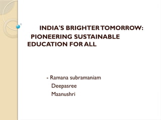 SUSTAINABLE DEVELOPMENT EDUCATION FOR ALL | PPTX