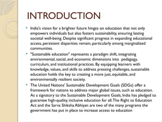 SUSTAINABLE DEVELOPMENT EDUCATION FOR ALL | PPTX