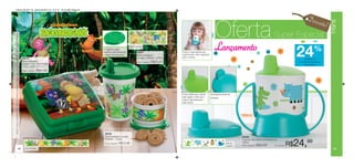 Vitrine 09 2011 br_vitrine 09 2011 br 7/11/11 10:14 AM Page 42



                                                                                                                                                                                                                                                                                                                                Desco
                                                                                                                                                                                                                                                                                                                    nto!




                                                                                                                                                                                                                                                                                                                                                Infantil
                                                                                                                                                                                                                                                        Oferta                                          Super Especial
© 2011 Viacom International Inc. Todos os direitos reservados. Backyardigans é reproduzido em associação com Nelvana.




                                                                                                                                                                                                                                                       Lançamento                                                                     %
                                                                                                                                                                                                                                                                                                                        24
                                                                                                                                                                                 Arte Copinho
                                                                                                                                                    Acompanha tampa
                                                                                                                                                    hermética para transportar          86301                       Possui 2 alças laterais que
                                                                                                                                                    o líquido com segurança.            Backyardigans               proporcionam maior segurança
                                                                                                                        84815                                                           Jungle Copinho - 200ml      para a criança.
                                                                                                                                                                                                                                                                                                                             de desconto
                                                                                                                        Backyardigans                                                   Preço sugerido:   R$24,99                                                                                                        no Copinho Bicudinho
                                                                                                                        Jungle Porta Sanduíche                                                                                                                                                                               Animaizinhos
                                                                                                                        13,9 x 13,3 x 5,1cm
                                                                                                                        Preço sugerido:   R$37,99

                                                                                                                           1




                                                                                                                                                                                                                    O bico facilita que o líquido   Acompanha tampa de
                                                                                                                                                                                                                    seja sugado e evita que o       proteção.
                                                                                                                                                                                                                    mesmo seja derramado
                                                                                                                                                                                                                    pela criança.




                                                                                                                                                                                                                                                                            160ml



                                                                                                                                                     86095
                                                                                                                                                     Backyardigans Jungle                                                                                                   86566
                                                                                                                                                     Potinho - 100ml                                                                                                        Copinho Bicudinho Animaizinhos

                                                                                                                                                                                                                                                                                                                      R$24,
                                                                                                                                                     Preço sugerido:   R$12,99                                                                                    Arte do   160ml                                               99
                                                                                                                                                                                                                                                                  Copinho   Preço sugerido:   R$32,99   Por apenas:
                                                                                                 42                       Arte Potinho                                                                                                                                                                                                             43
 